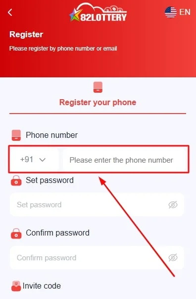 enter your mobile number