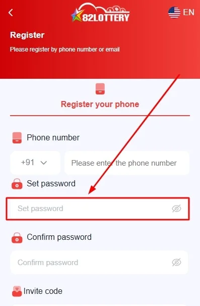 set your password